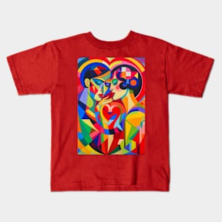Hearts Aglow: Illuminating Love's Essence Kids T-Shirt